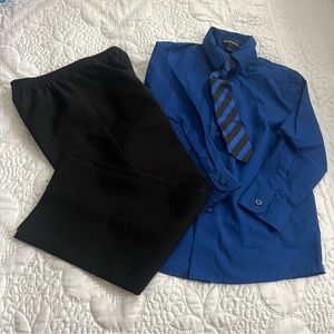 🌺♥️🌺 Set of long sleeve blue shirt black pant and Tie .